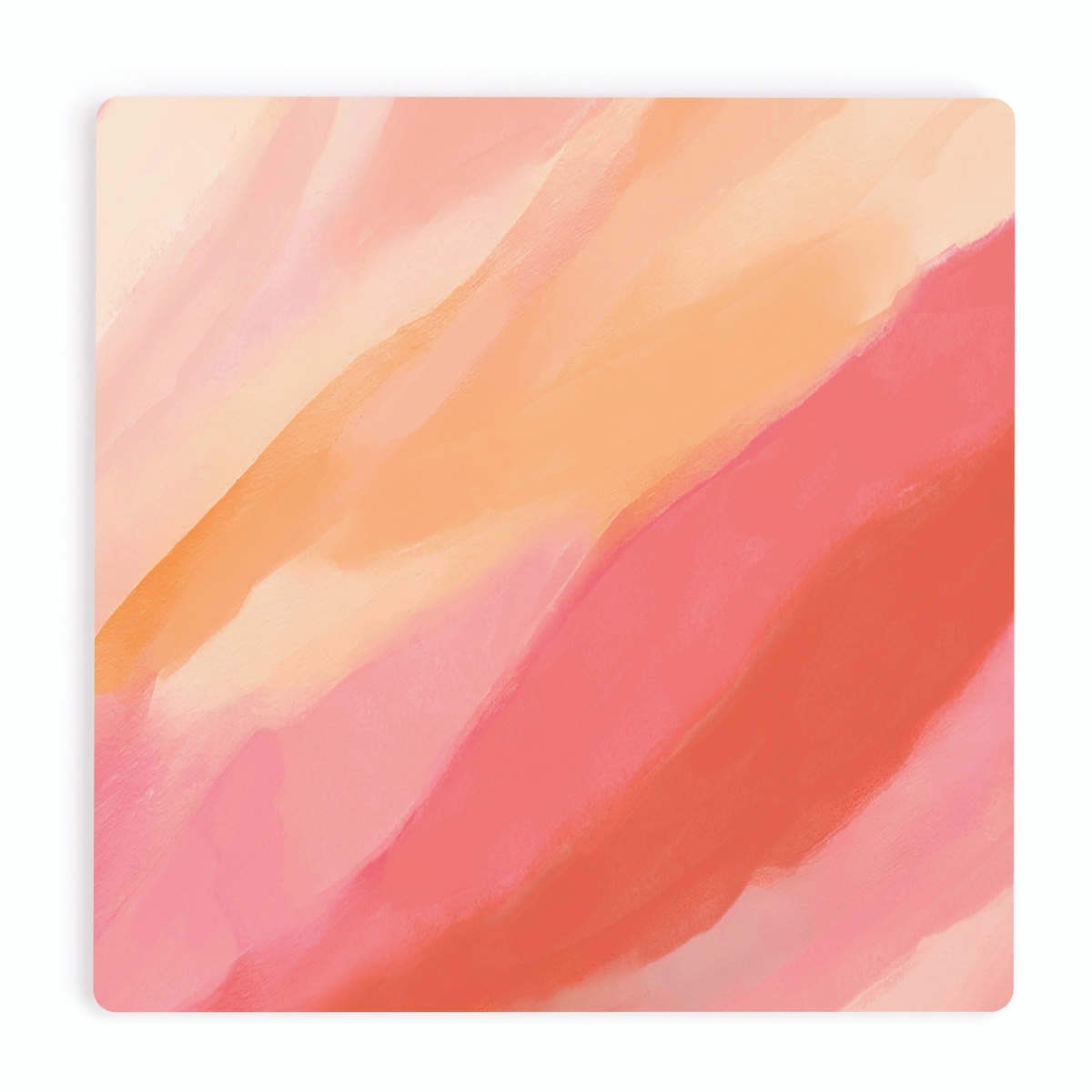 COA2050 4 x 4 in. Pink Abstract Ceramic Coaster
