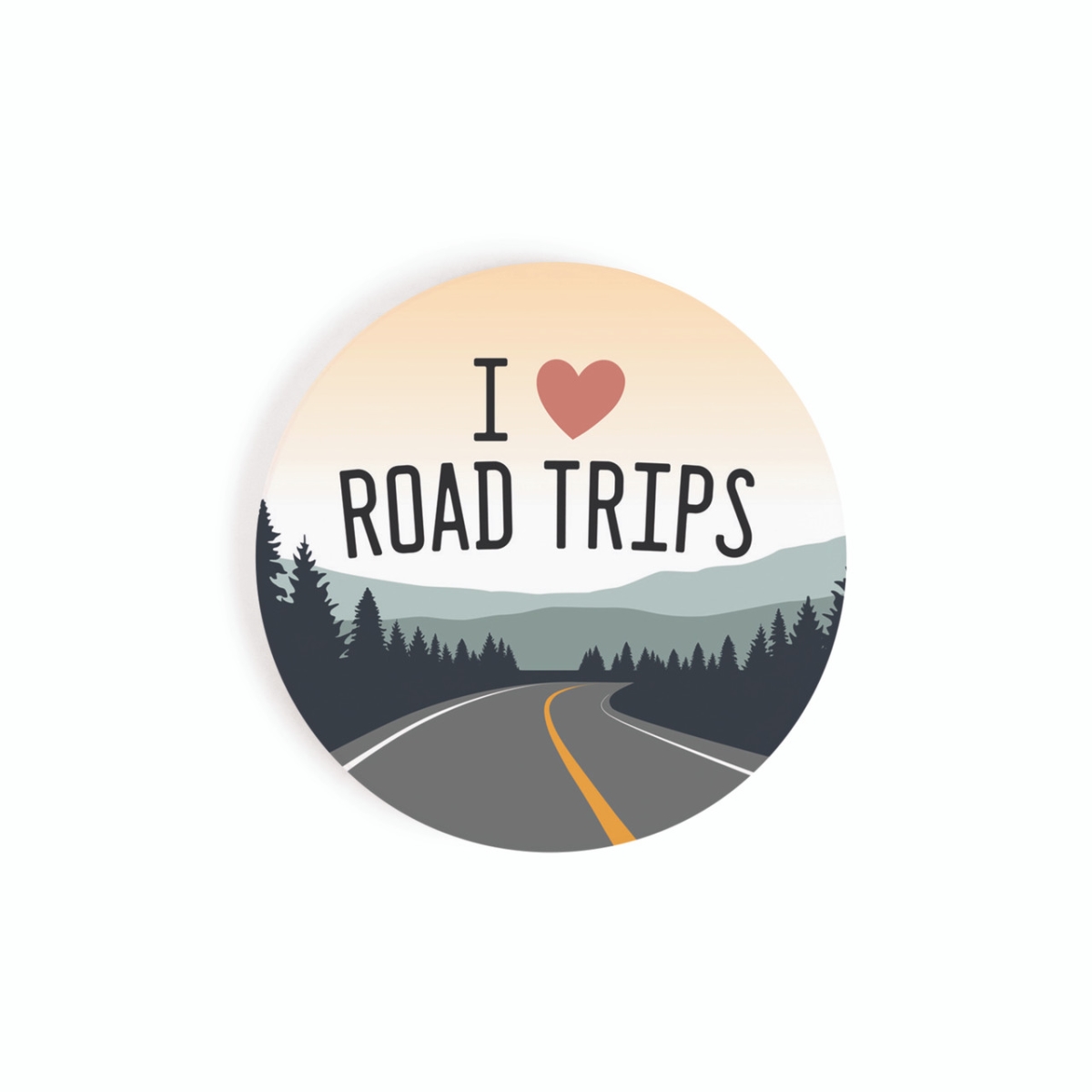 Picture of Christian Brands CST0788 2.75 in. I Love Road Ceramic Car Coaster