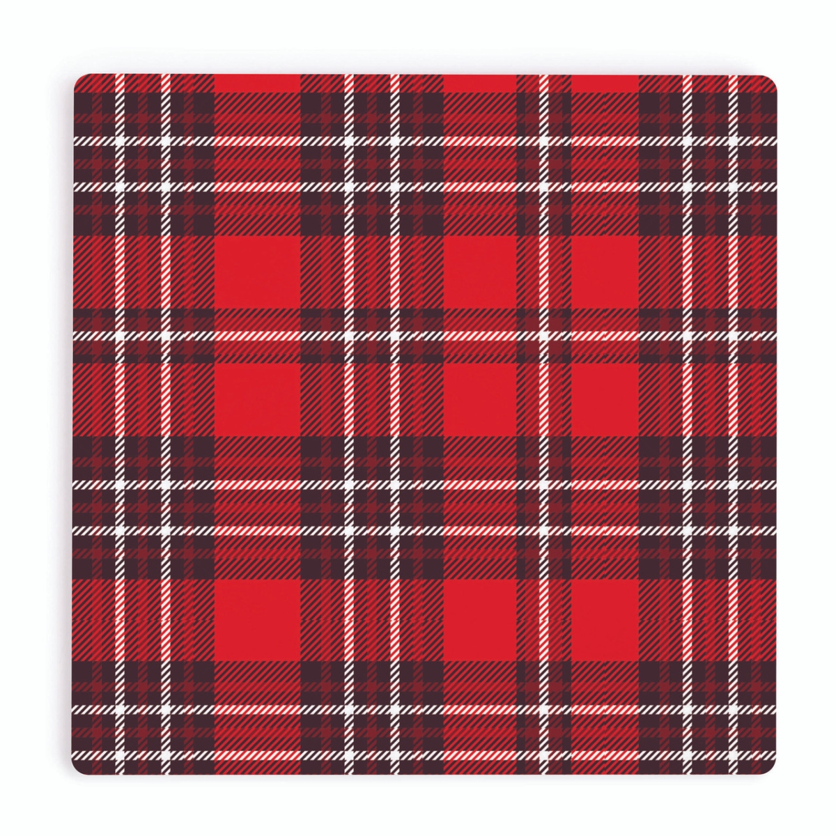 COA2097 4 x 4 in. Blue & Green Christmas Coaster