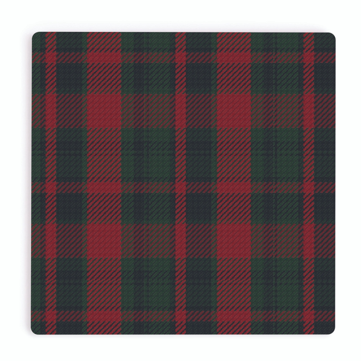 COA2098 4 x 4 in. Red, Green & Black Christmas Coaster