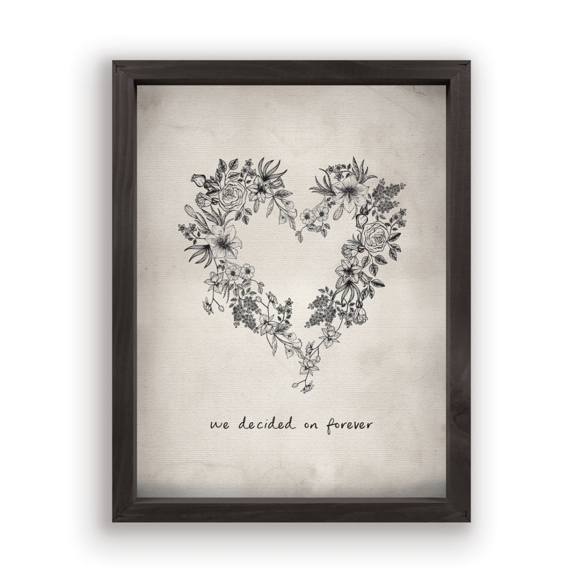 VFR0691 12.75 x 16.75 in. We Decided Framed Linen Art