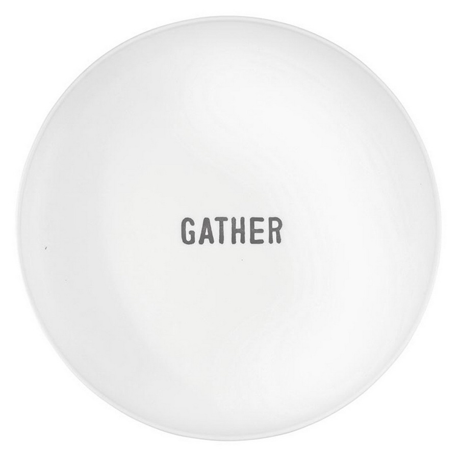 R0338 13 in. Dia. Face to Face Ceramic Serving Tray - Gather