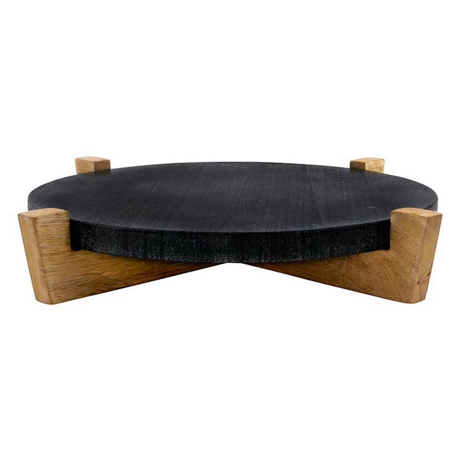 R0179 Black Marble & Natural Wood Stand