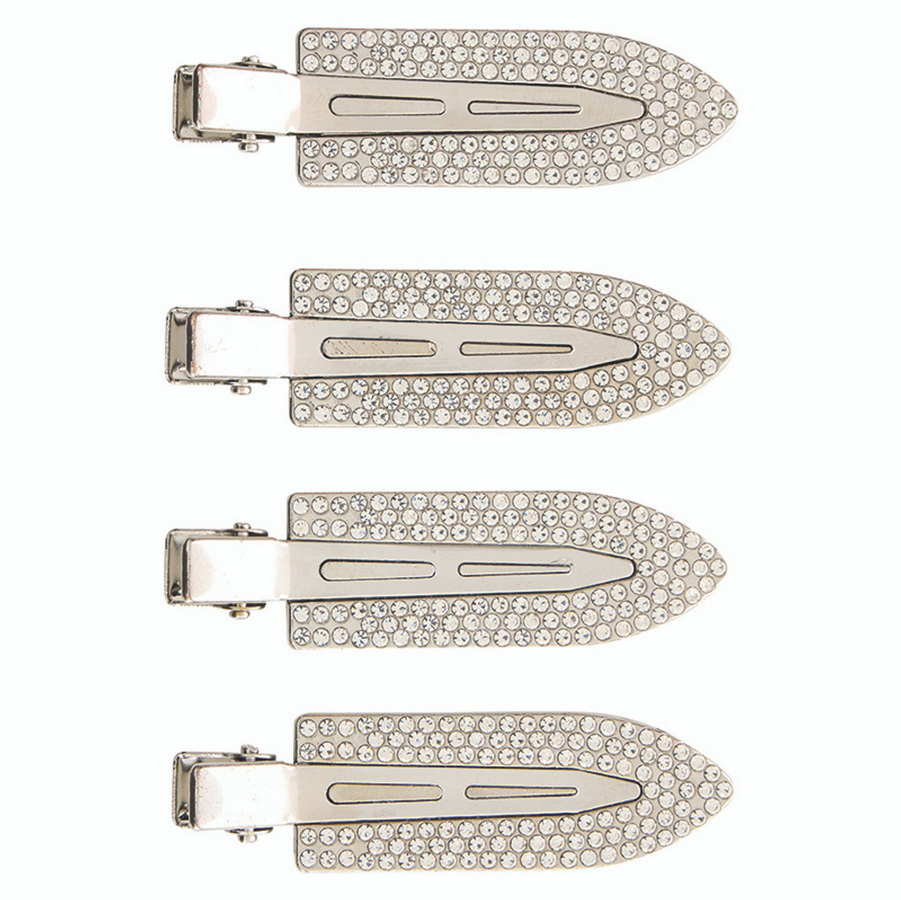 R0681 No Crease Hair Clips - Silver