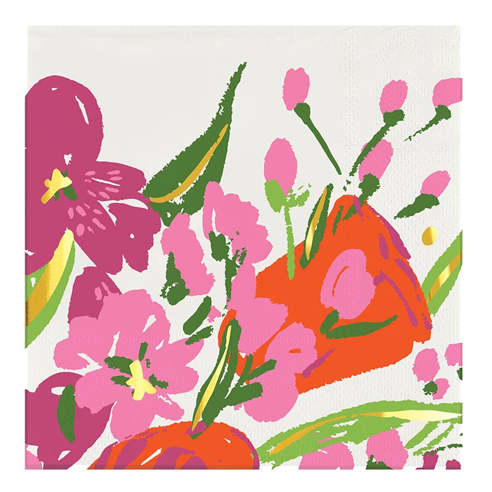R0073 Cocktail Napkins - Flowers