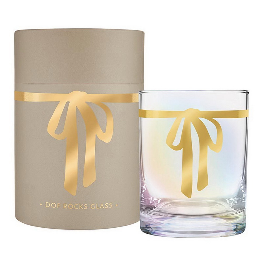 Picture of Christian Brands R0947 Table Sugar DOF Rocks Glass - Gold Bow