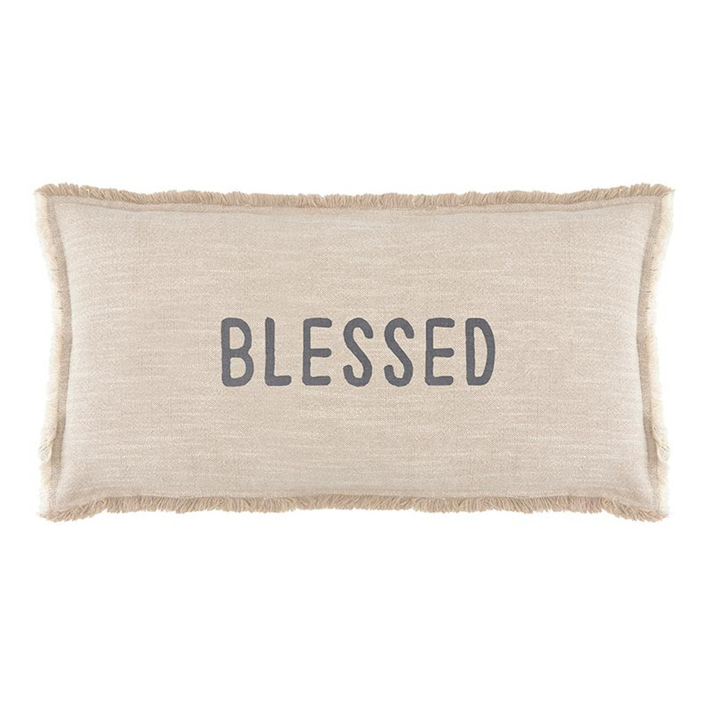 R0387 22 x 12 in. Face to Face Lumbar Pillow - Blessed
