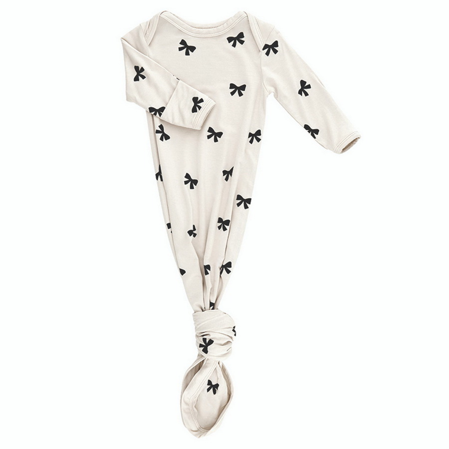 R1538 Knotted Gowns - Bows - 0-3 Months Babies