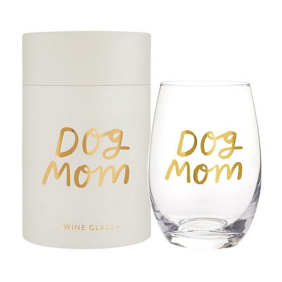 Picture of Christian Brands R1386 Sips Stemless Wine Glass - Dog Mom