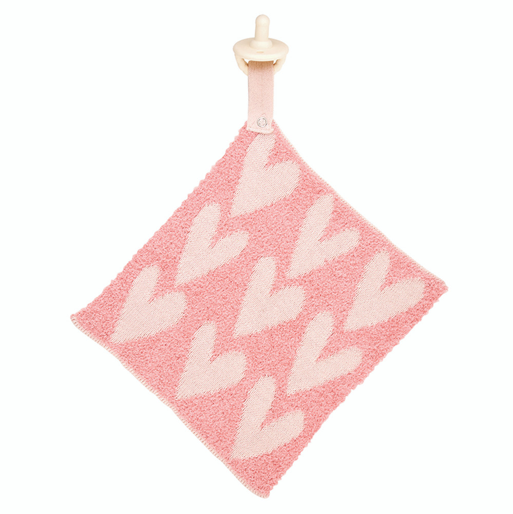 R1530 Plush Pacifier Blankie - Hearts