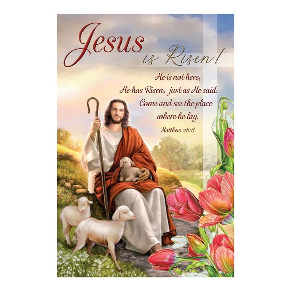 R2004 Jesus is Risen with Lambs Easter Card