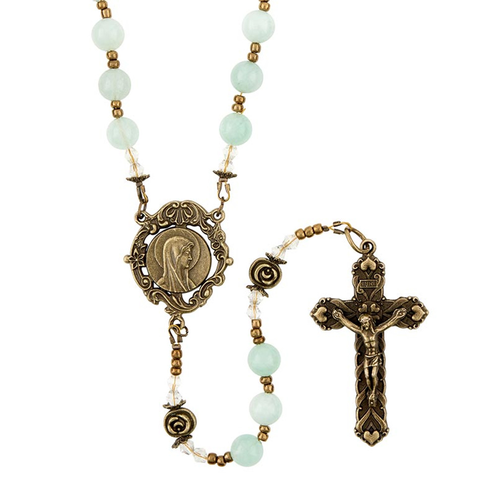 R2131 Green Amazonite Healing Waters Rosary
