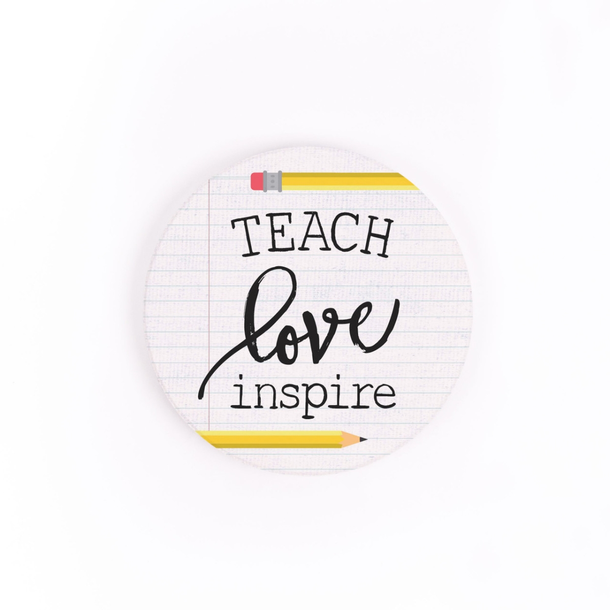 Picture of Christian Brands CSTS0580 2.75 in. Teach Love Inspire Ceramic Car Coaster