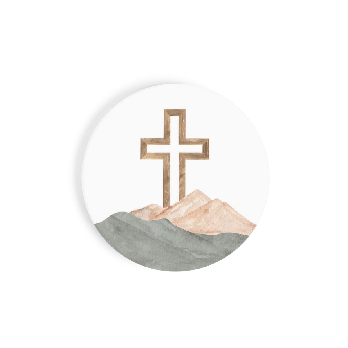 Picture of Christian Brands CSTS0932 2.75 in. Cross Ceramic Car Coaster