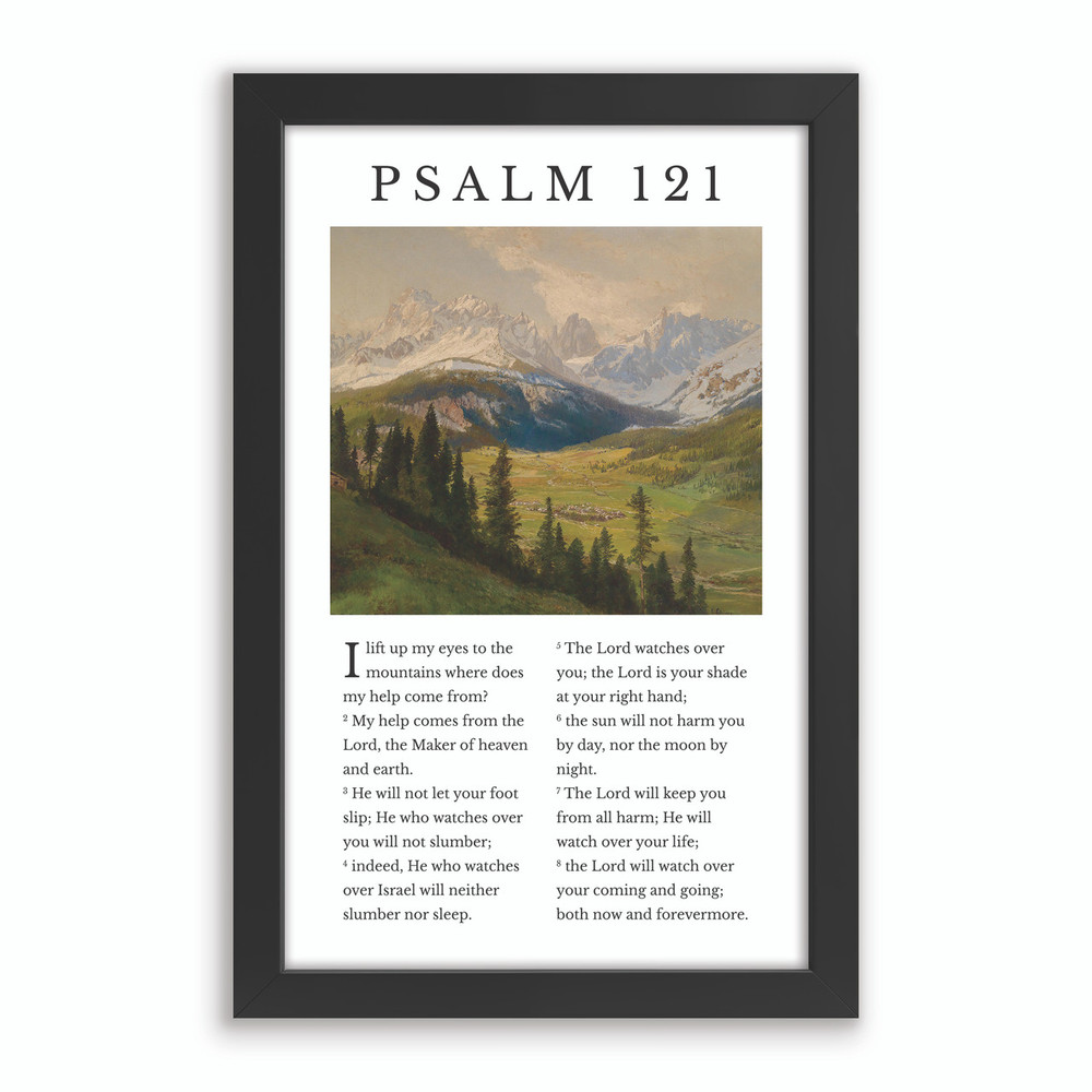 TFW0009 16.5 x 25 in. Framed Wall Art - Psalm 121