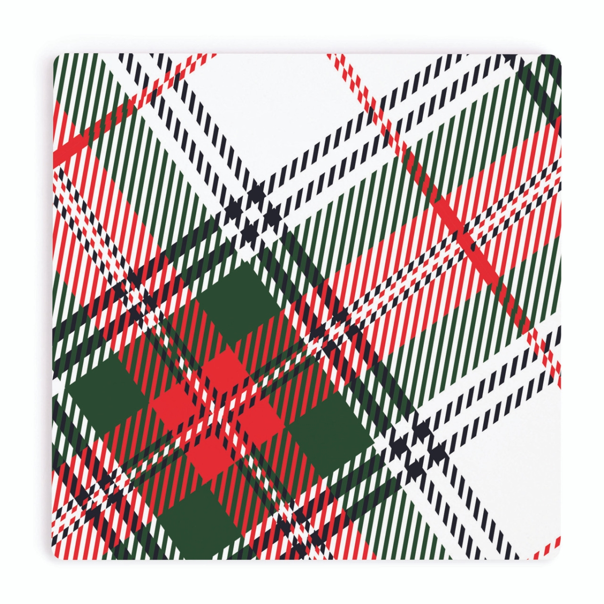 Picture of Christian Brands COA2101 4 x 4 in. Cream, Red & Green Christmas Coaster