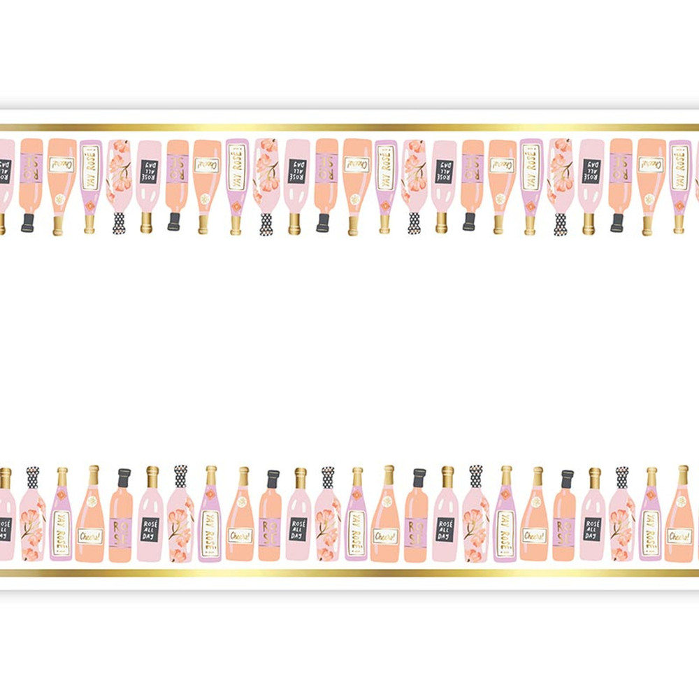 Picture of Christian Brands R1715 Foil Paper Table Runner - Champagne Bottles
