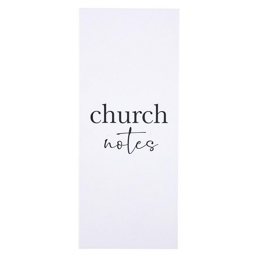R0382 3.75 x 9 in. Face to Face List Notepad - Church notes