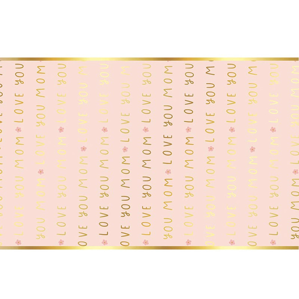 Picture of Christian Brands R1838 Foil Paper Table Runner - Love You Mom