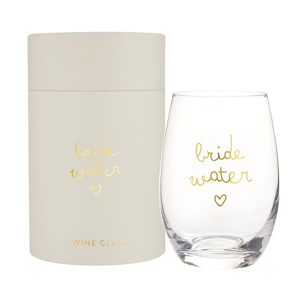 Picture of Christian Brands R1587 Stemless Wine Glass - Bride Water