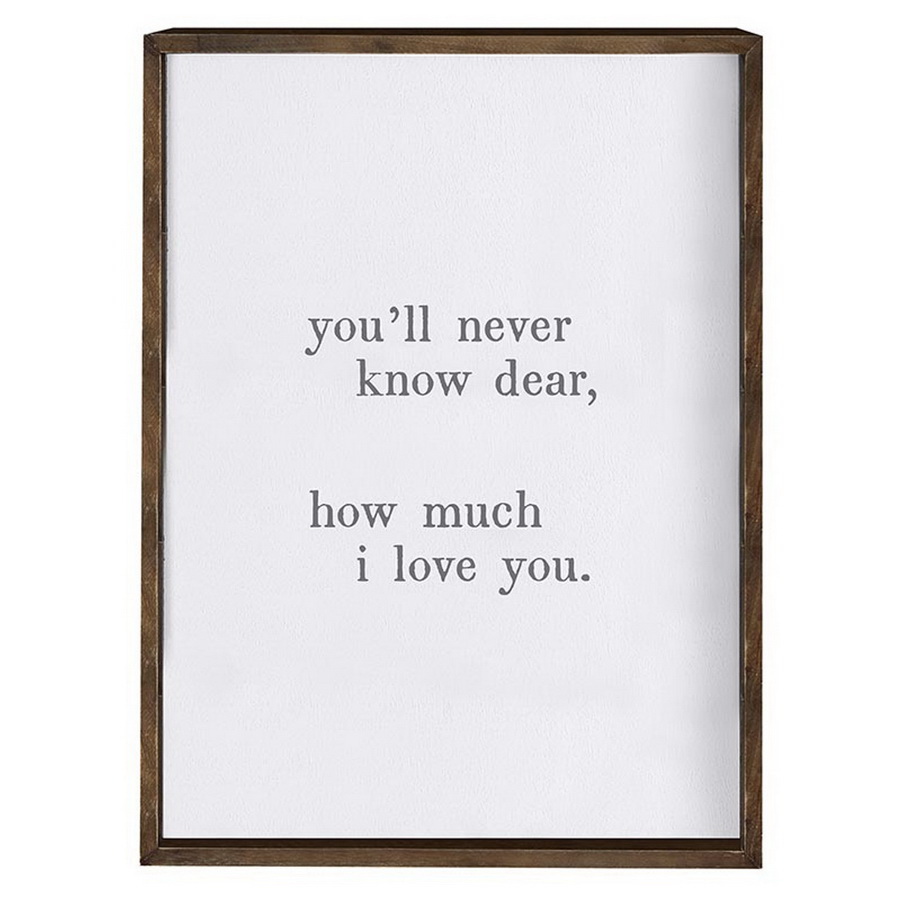 R0373 20 x 27 in. Face to Face Framed Wall Art - You Will Never Know Dear