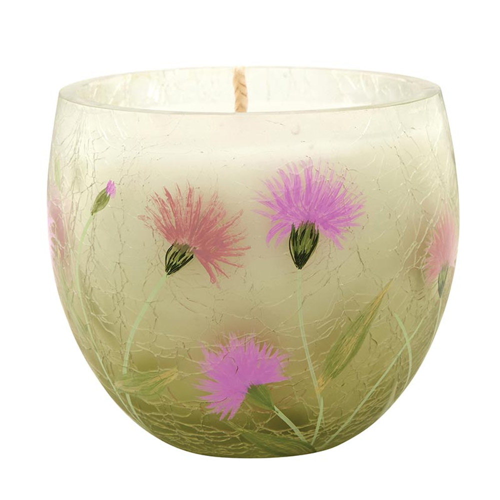 FMR196 Hand Painted Floral Candle - Volcano