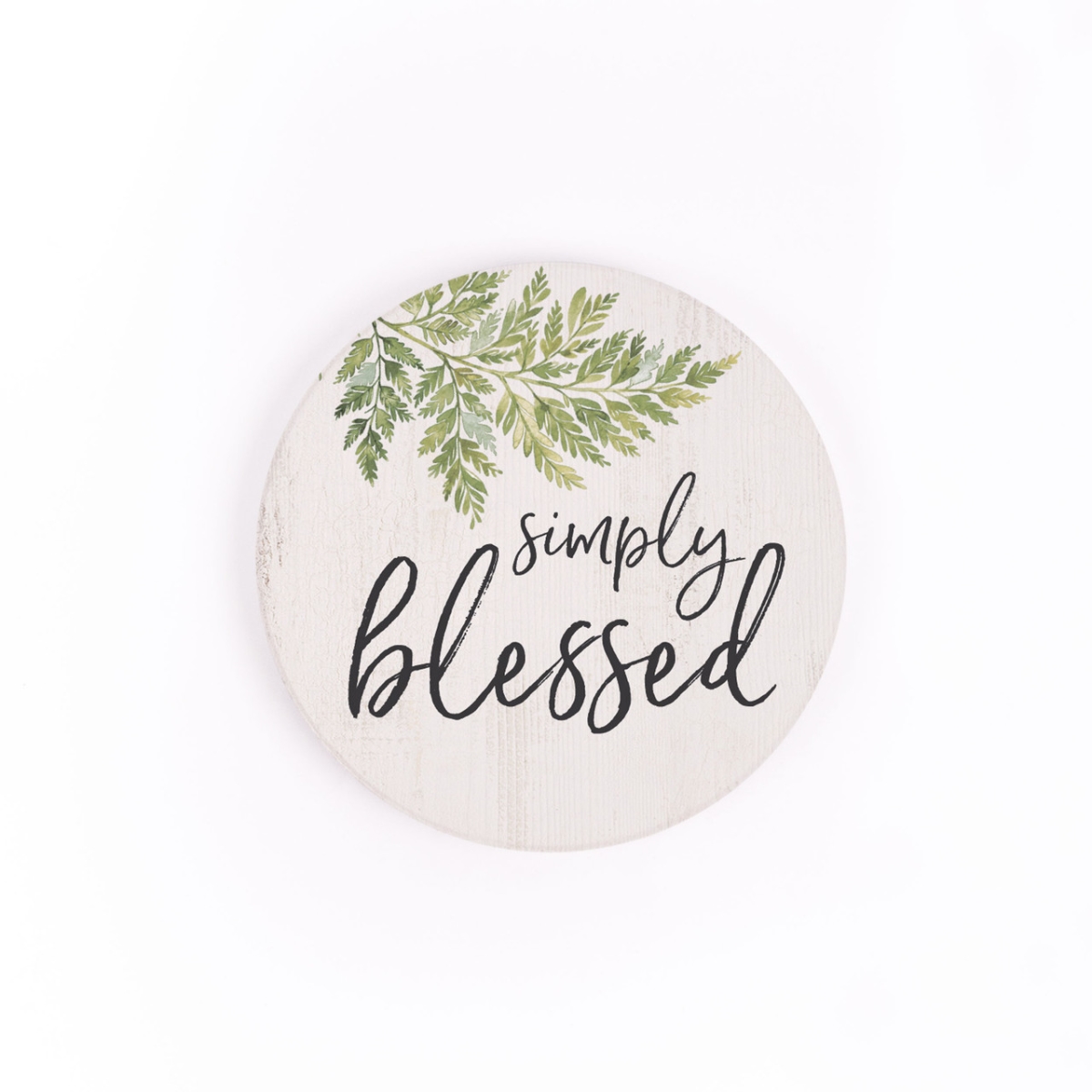 CSTS0601 2.75 in. Simply Blessed Ceramic Car Coaster