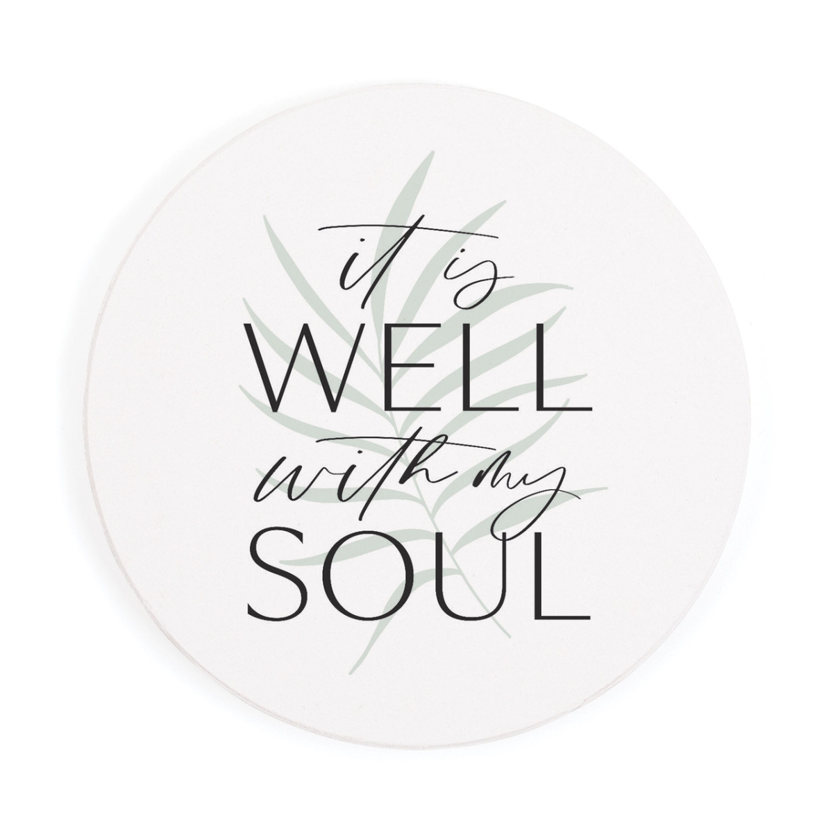 COC0161 4 in. It is Well with My Soul Round Coaster