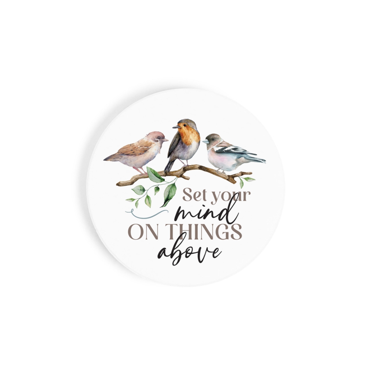 Picture of Christian Brands CSTS0936 2.75 in. Set Your Mind on Things Above Ceramic Car Coaster