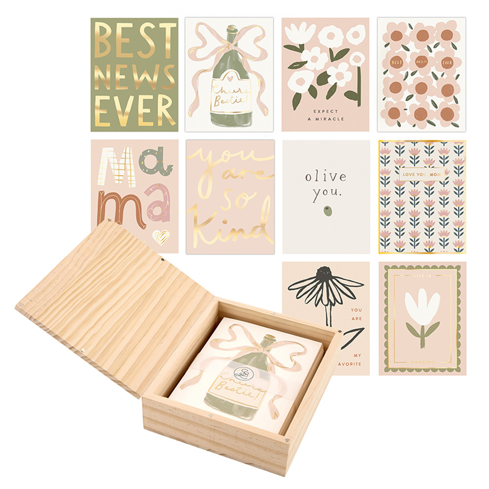 R1553 Greeting Card Set with Wood Box - Everyday