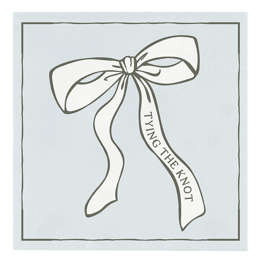 R1797 Square Beverage Napkins - Tying the Knot