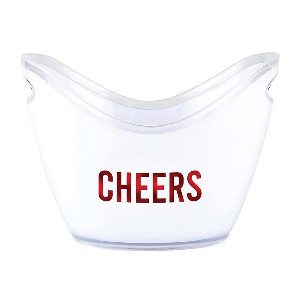 Picture of Christian Brands R1768 Foil Acrylic Beverage Bucket - Red Cheers