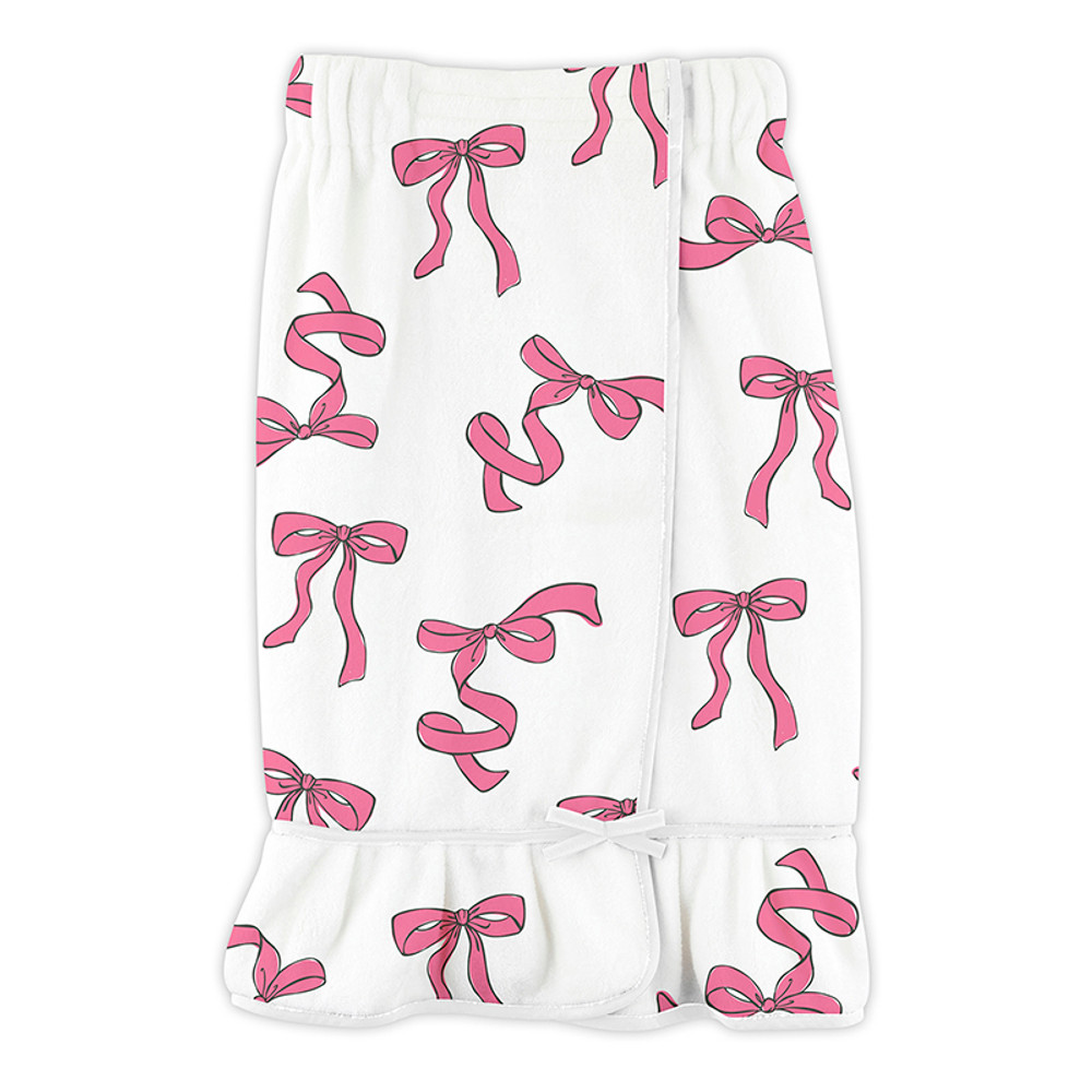 R0791 Spa Wrap - Pink Bows