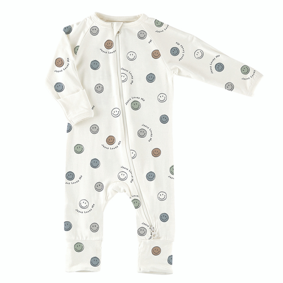 R1503-3 Cozy Romper for Babies, Jesus Loves Me - 0-3 Months