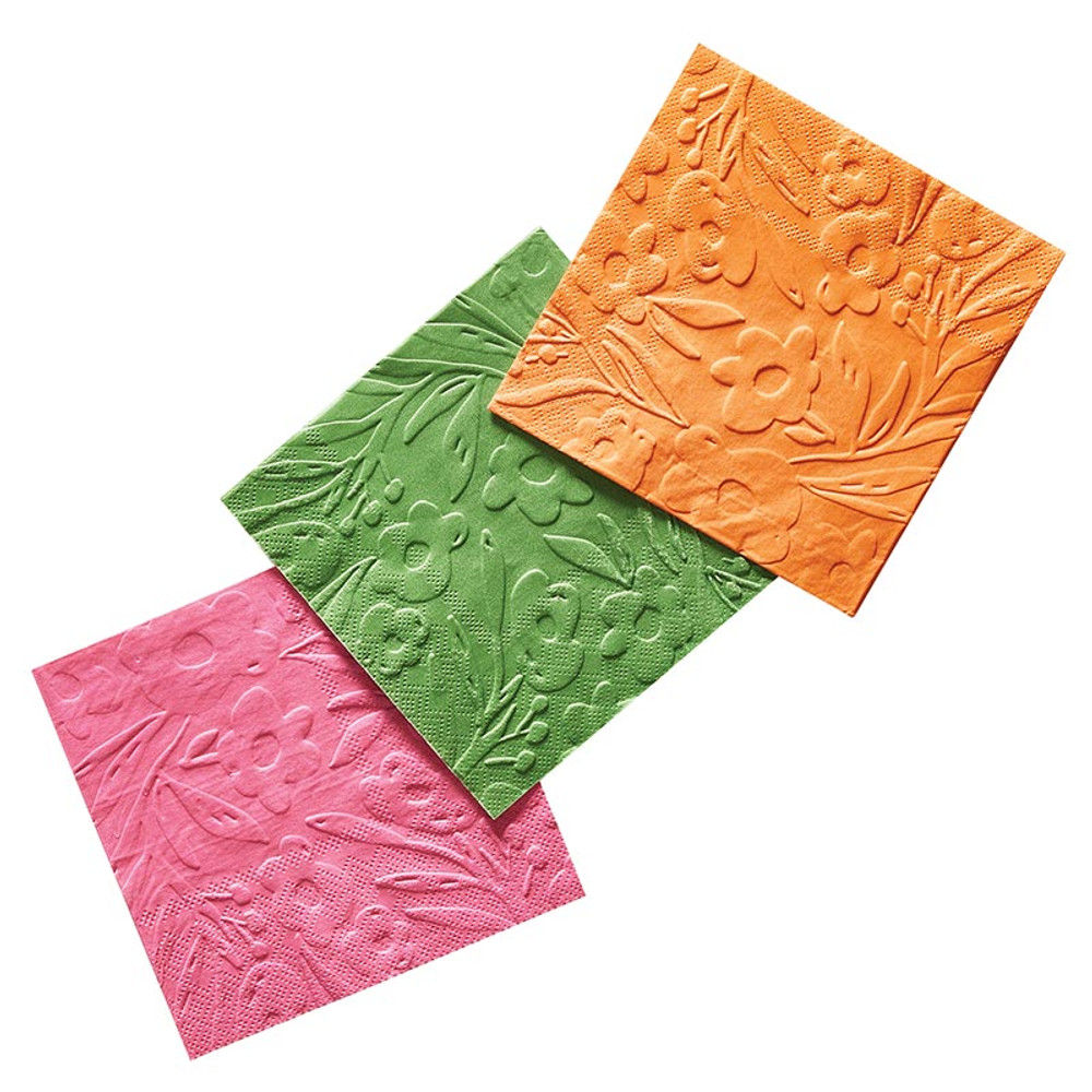 R0075 Pressed Cocktail Napkins - Flowers