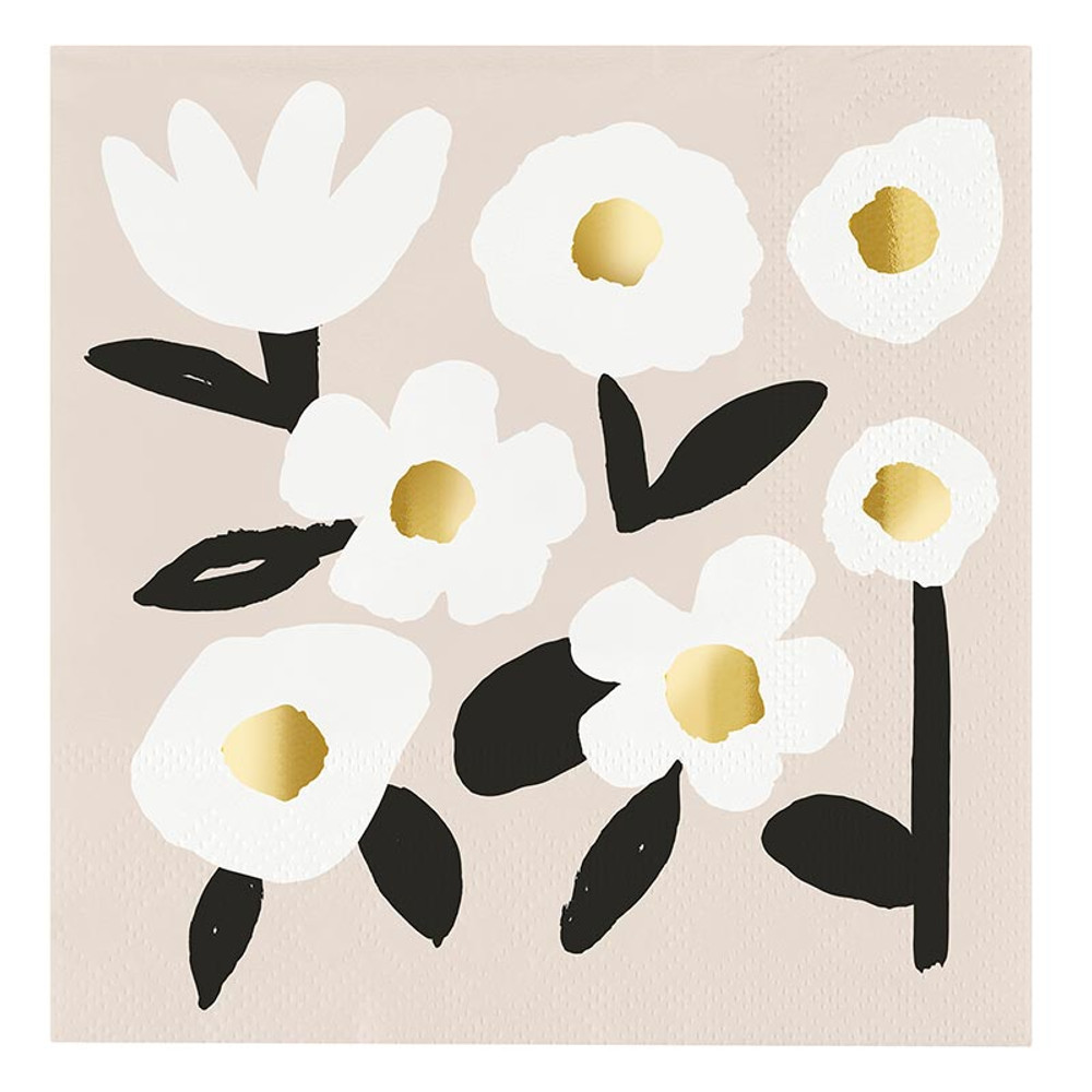 R0035 Cocktail Napkins - Blush Flower