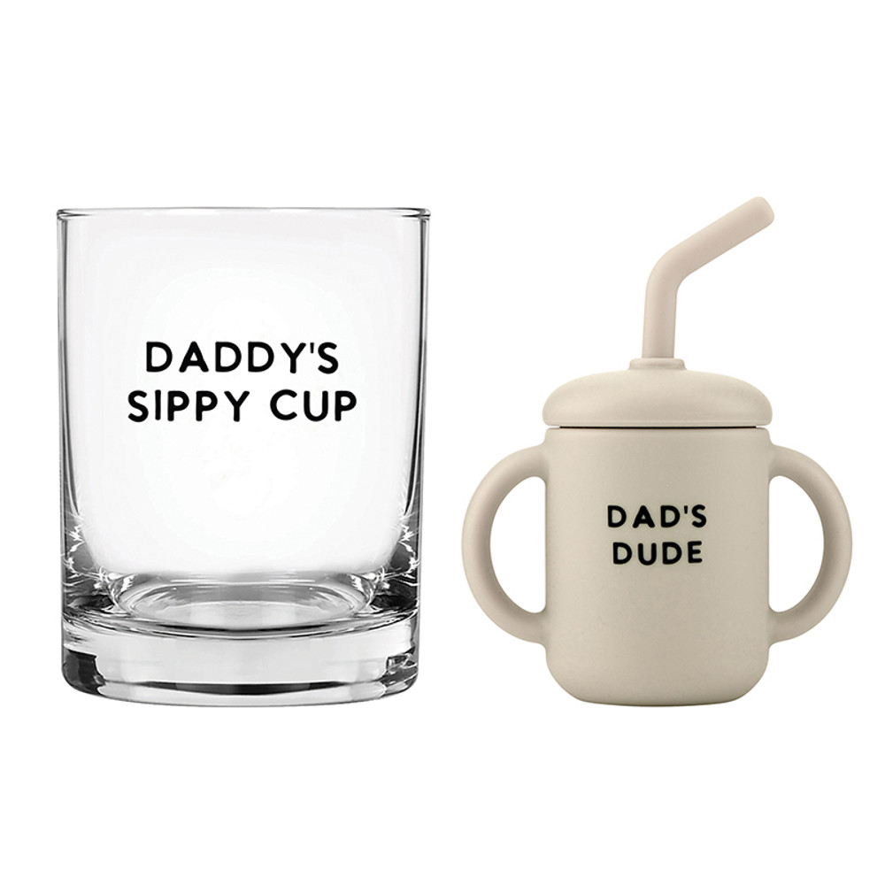 Picture of Christian Brands R1495 DOF Glass & Sippy Cup Set - Dad & Dude