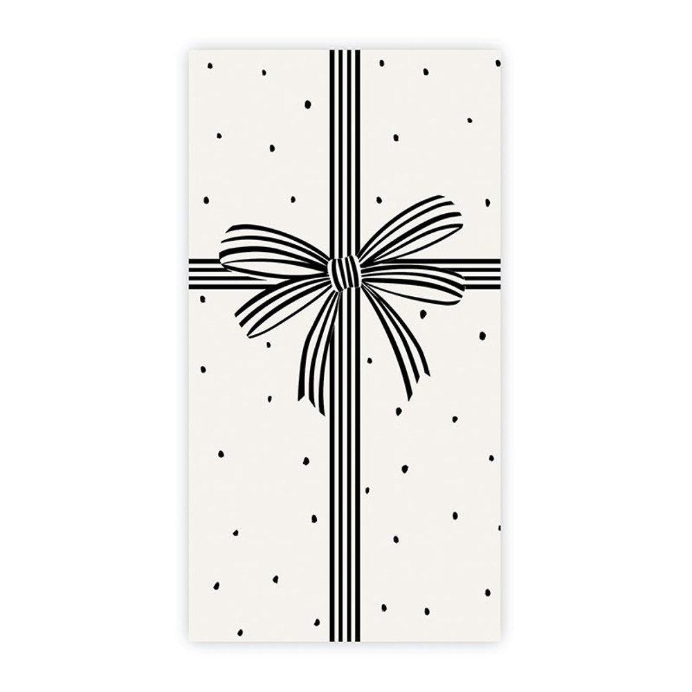 R0144 Paper Guest Napkins - Black Bow