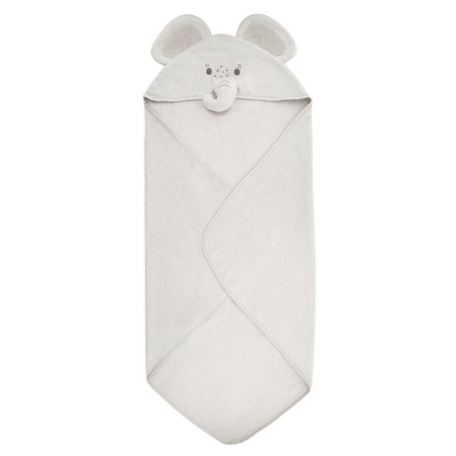 R1409 Stephan Baby Hooded Towel - Elephant Gray