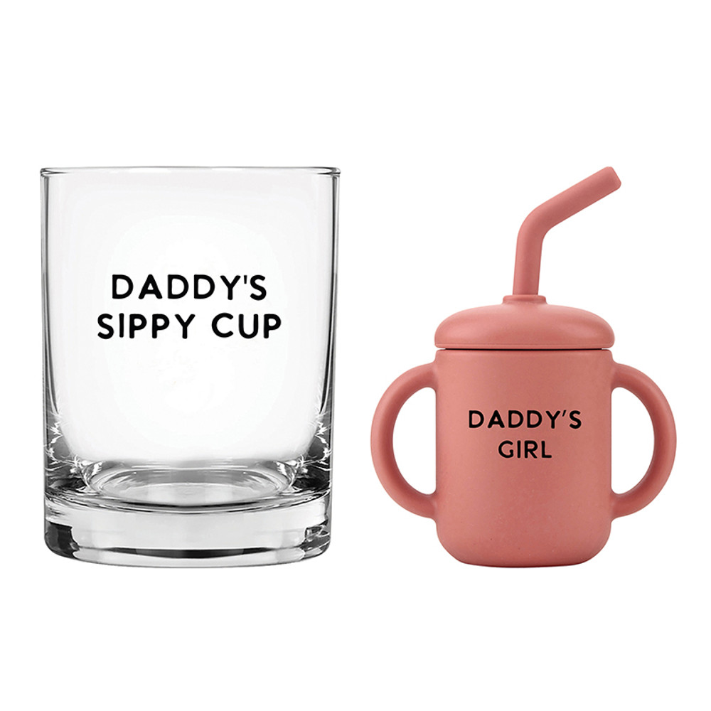 Picture of Christian Brands R1497 DOF Glass & Sippy Cup Set - Dad & Daughter
