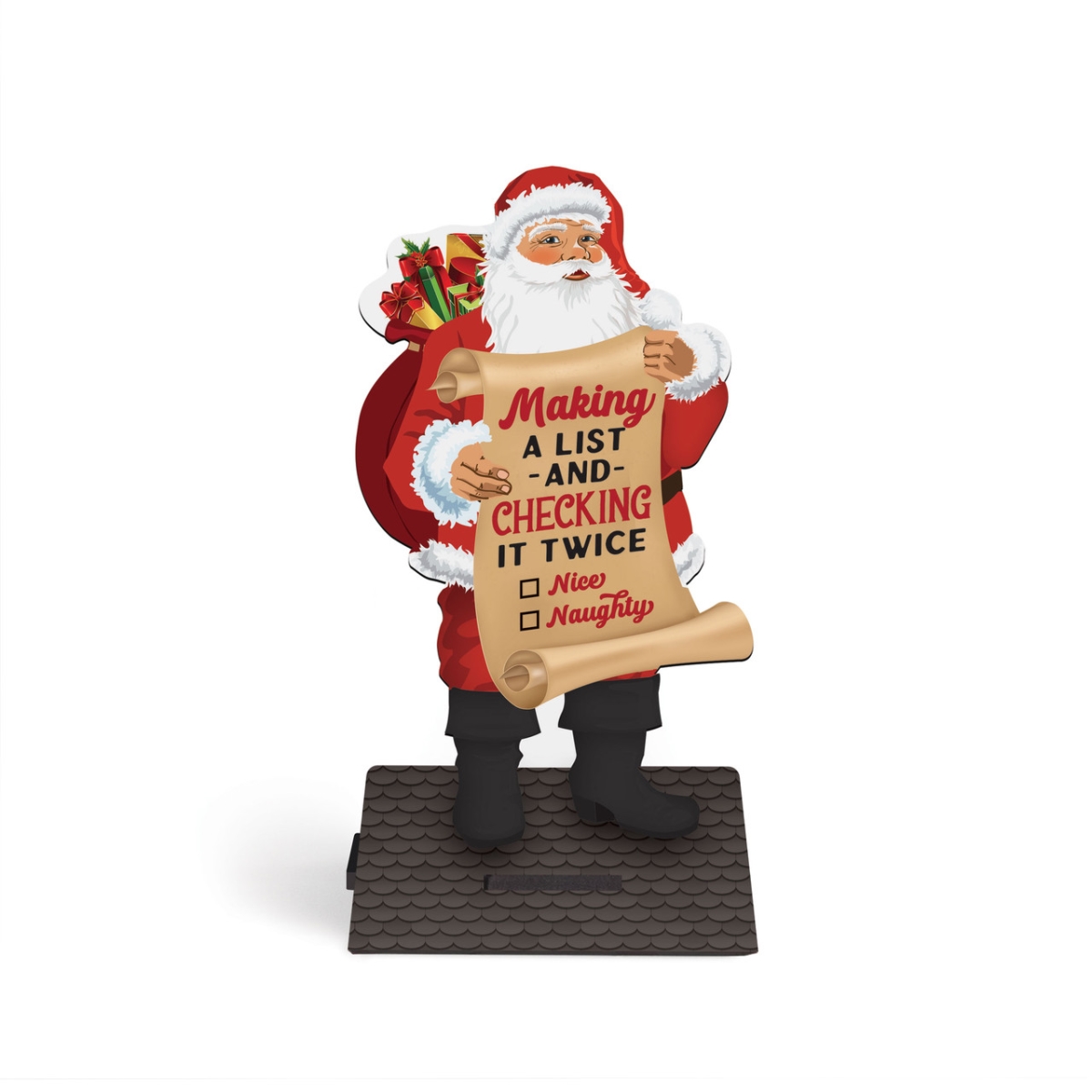 SST0064 3 x 6 in. Making A List Snap Sign