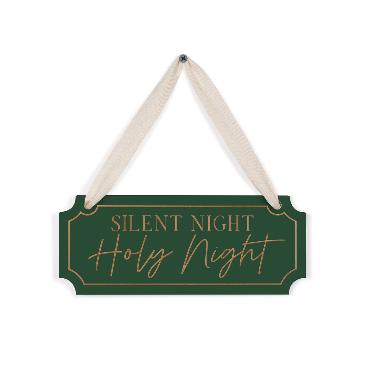SAH0072 10 x 4 in. Silent Night Hanging Sign