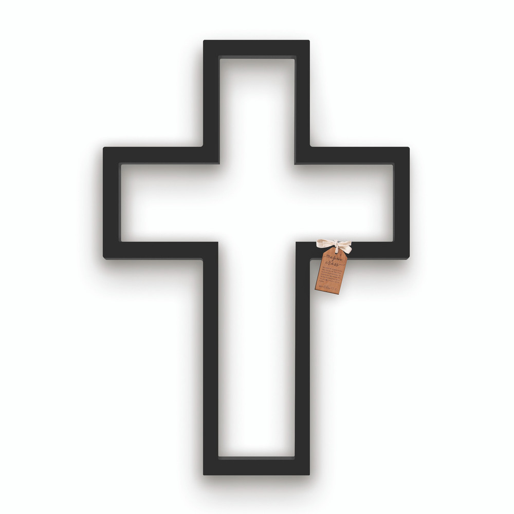 CRO0272 24 x 34 in. Open Cross - Black