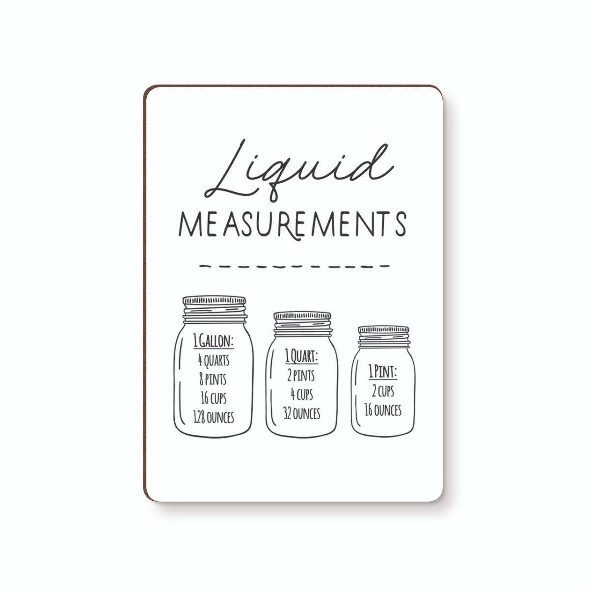 MGT0708 2.5 x 3.5 in. Liquid Measurement Vertical Wood Magnet