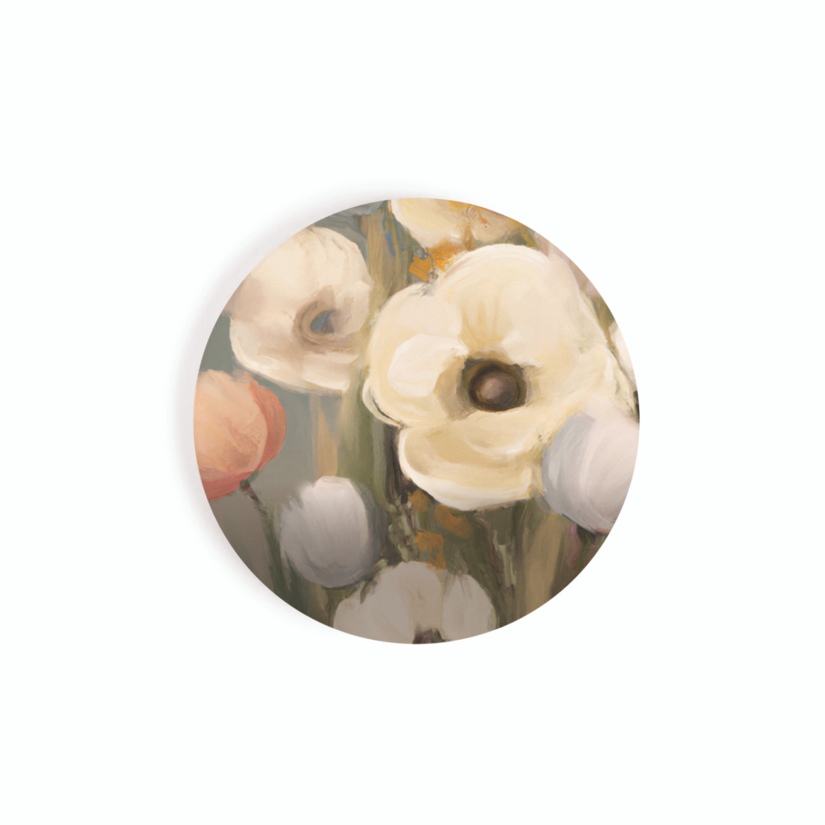 CSTS1041 2.75 in. Flowers Ceramic Car Coaster