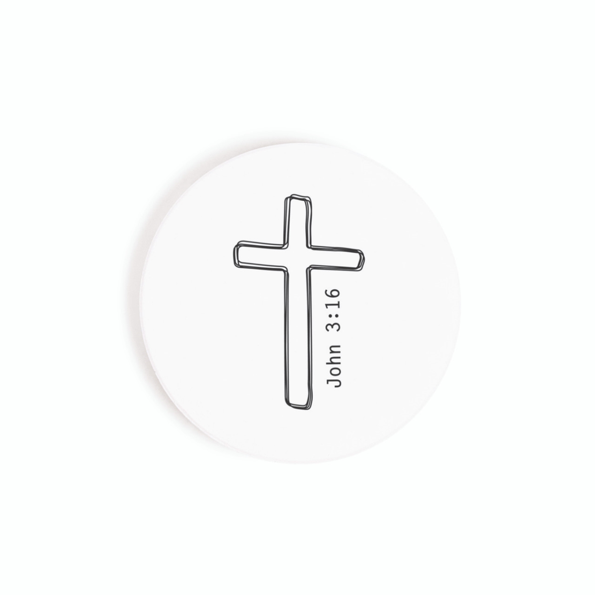 CST0795 2.75 in. John 3-16 Car Coaster