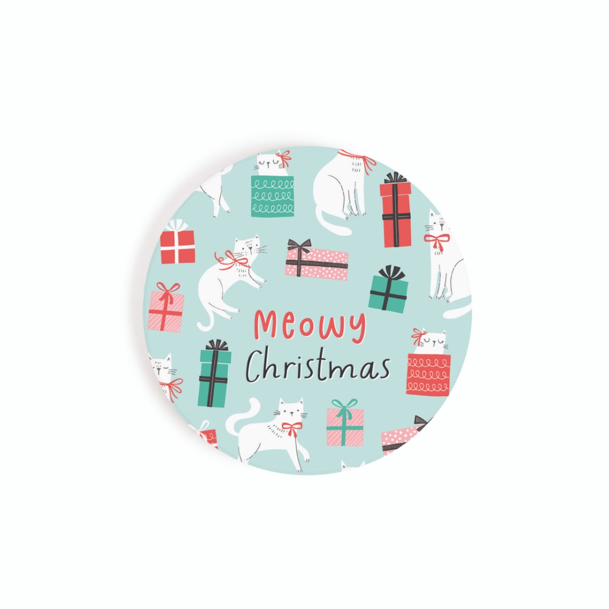 CSTS1074 2.75 in. Meowy Car Coaster