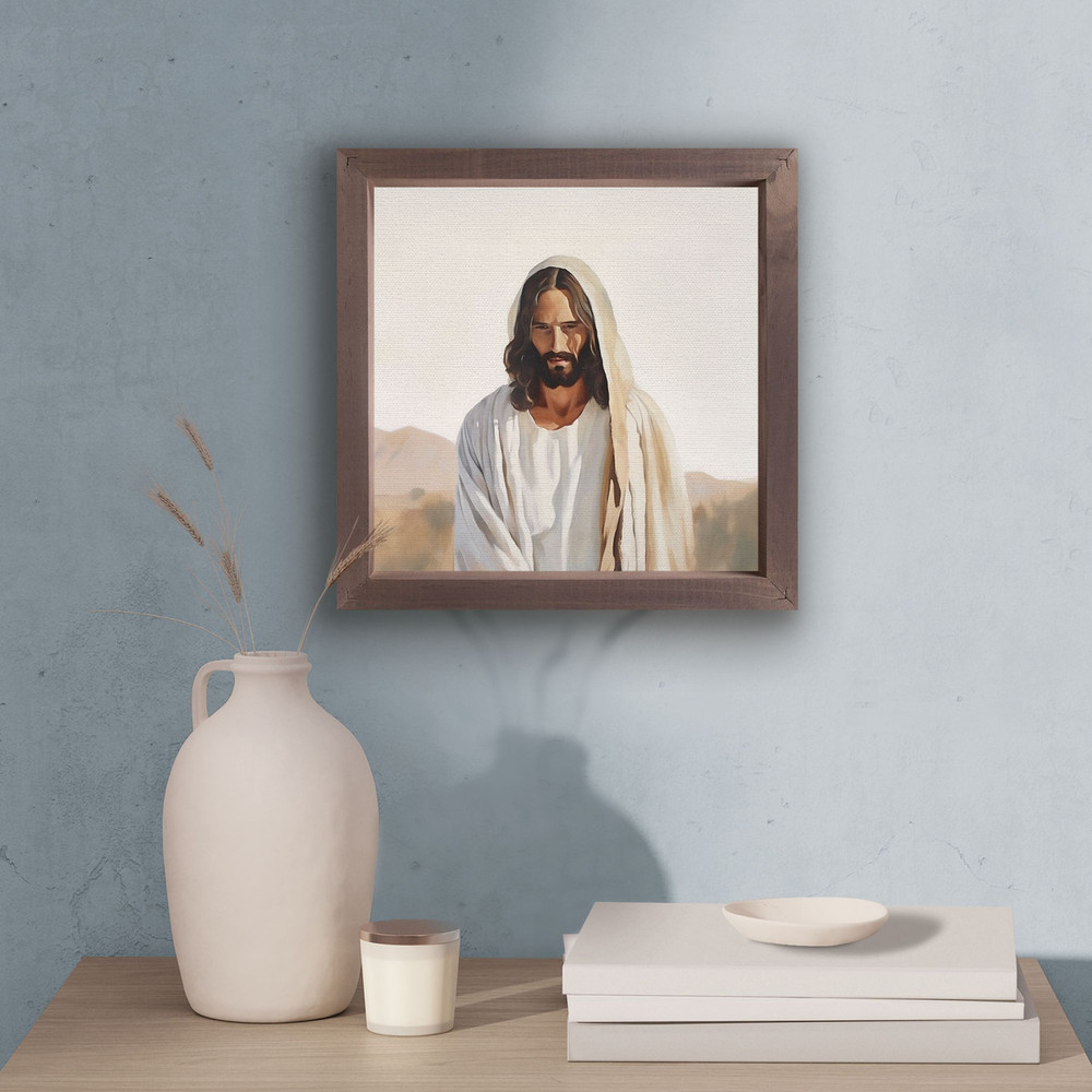VFR0746 11 x 11 in. Framed Art - Jesus