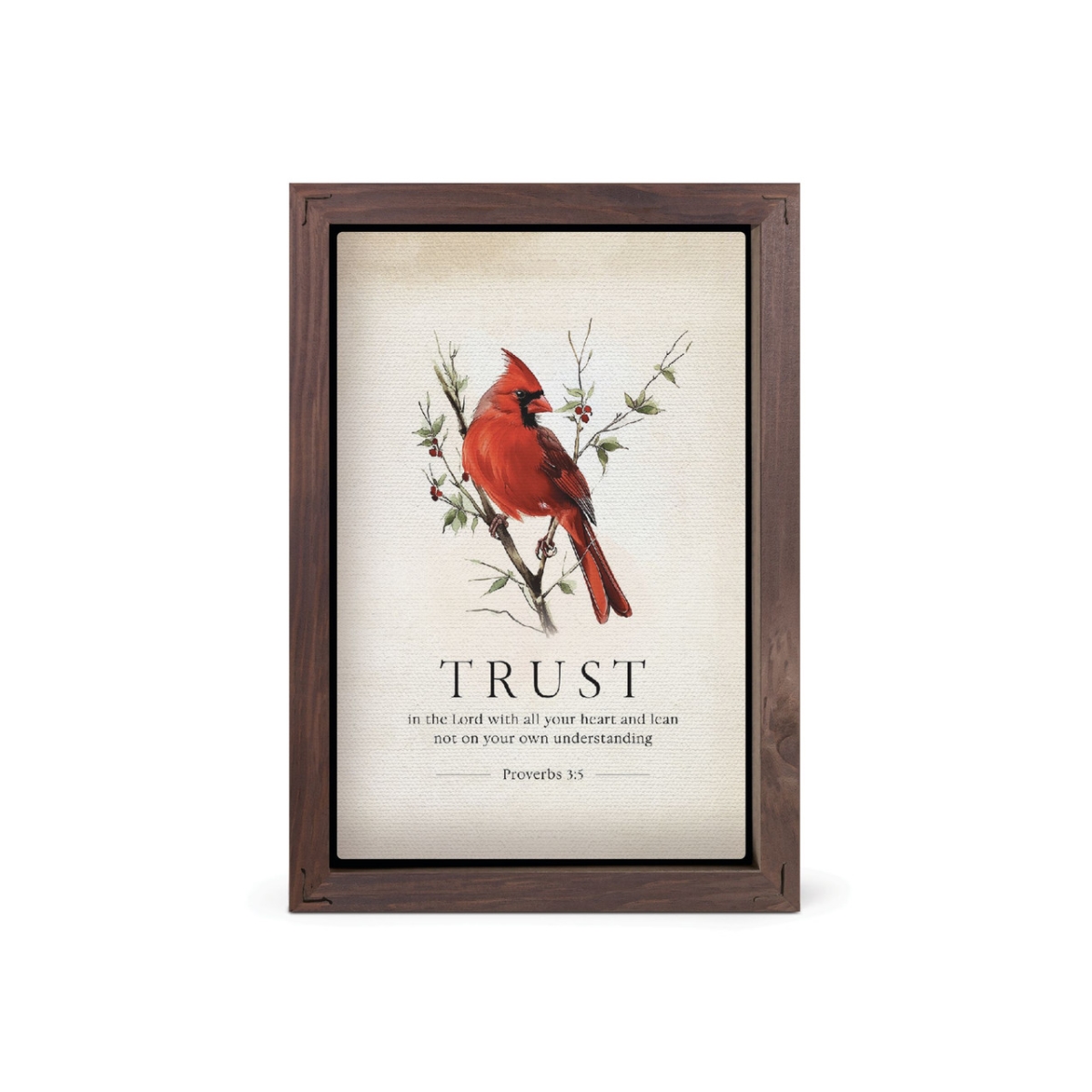 VFR0754 5 x 7 in. Trust in the Lord Framed Linen Art