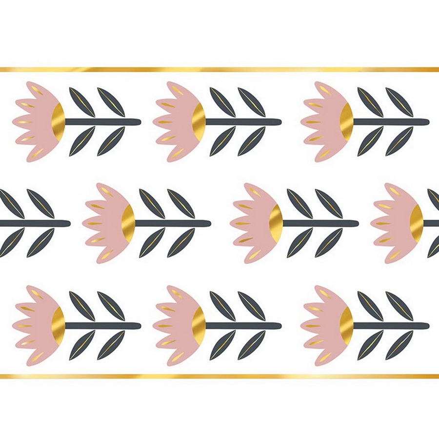 Picture of Christian Brands R0492 Tablesugar Paper Table Runner - Flowers